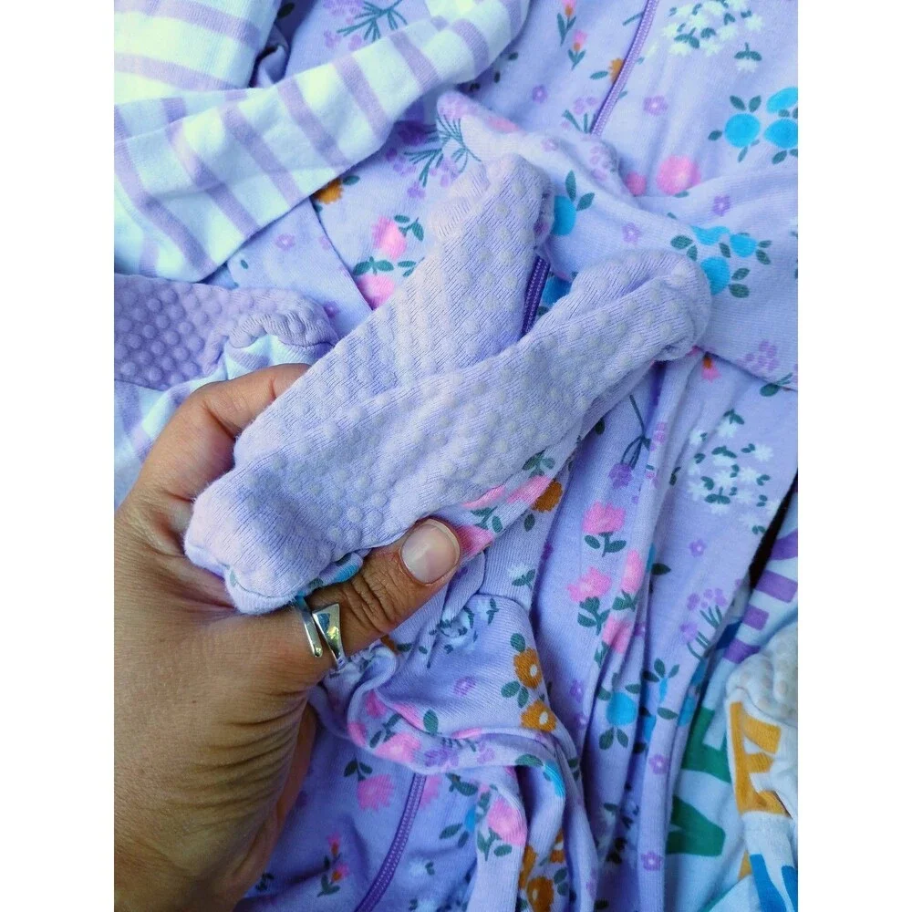 Children's Place PJs Pajamas Footed Footie Zip Up Winter Long Sleeve 4T Lot Of 5